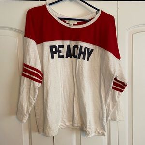 Forever 21 red and white shirt “peachy” 2x womens